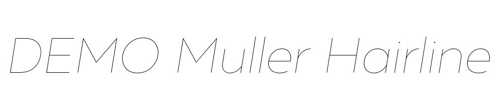 FSP DEMO Muller Hairline Italic