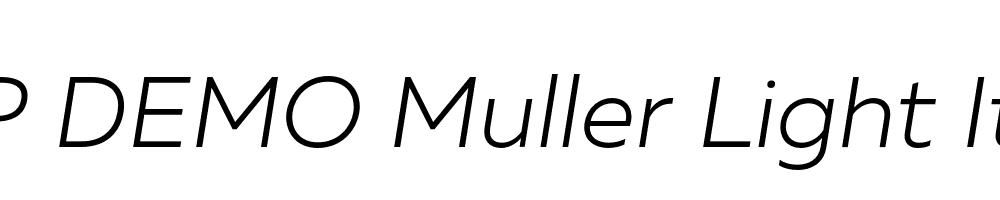 FSP DEMO Muller Light Italic