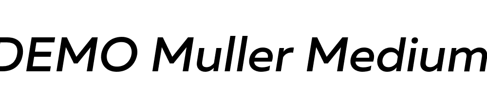 FSP DEMO Muller Medium Italic