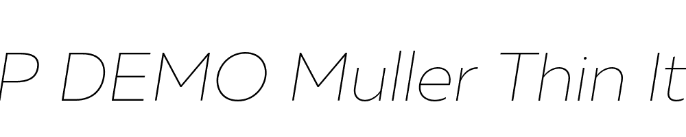 FSP DEMO Muller Thin Italic