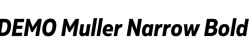 FSP DEMO Muller Narrow Bold Italic