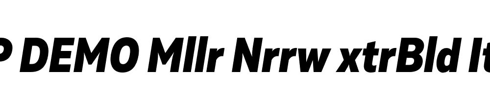 FSP DEMO Mllr Nrrw xtrBld Italic