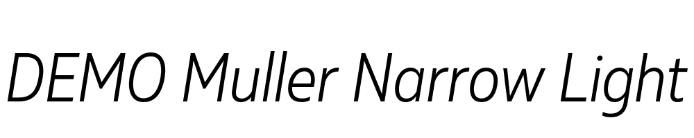 FSP DEMO Muller Narrow Light Italic