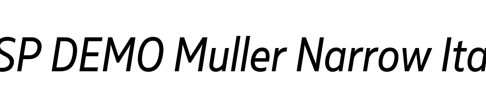 FSP DEMO Muller Narrow Italic