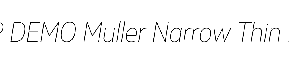 FSP DEMO Muller Narrow Thin Italic