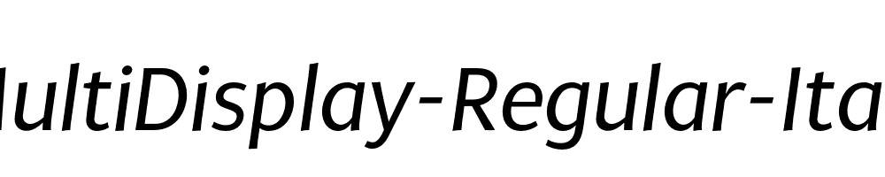 MultiDisplay-Regular-Italic