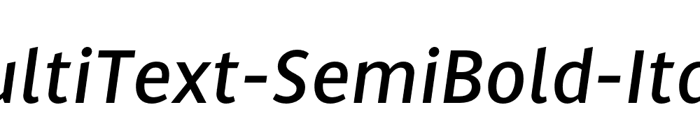 MultiText-SemiBold-Italic