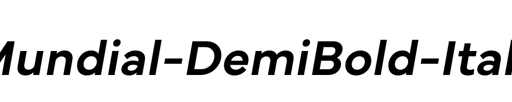 Mundial-DemiBold-Italic