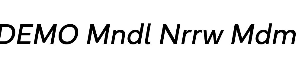 FSP DEMO Mndl Nrrw Mdm Italic