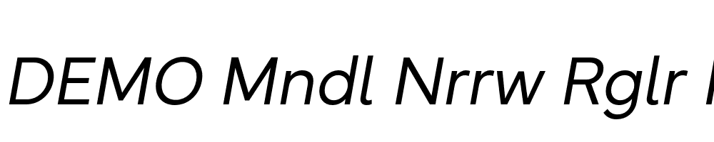 FSP DEMO Mndl Nrrw Rglr Italic