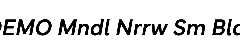 FSP DEMO Mndl Nrrw Sm Bld Italic