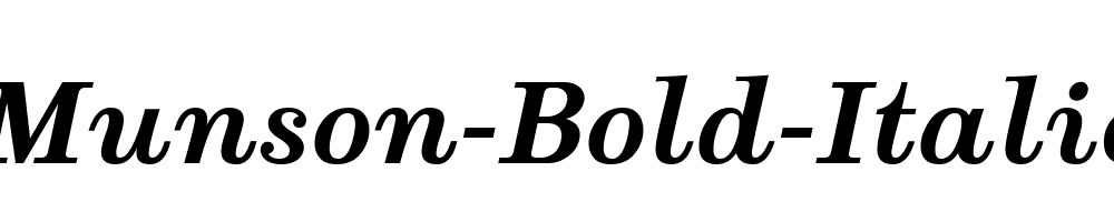 Munson-Bold-Italic