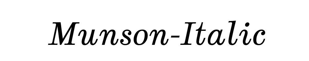 Munson-Italic