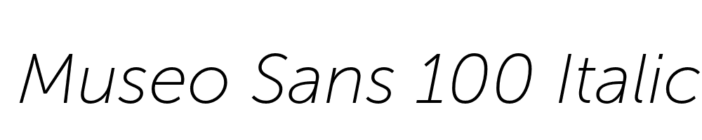 Museo Sans 100 Italic