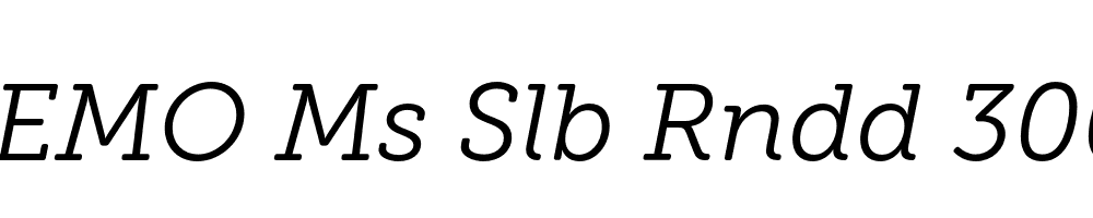 FSP DEMO Ms Slb Rndd 300 Italic