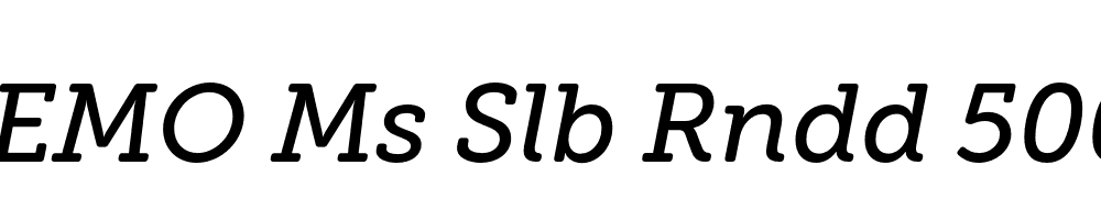 FSP DEMO Ms Slb Rndd 500 Italic