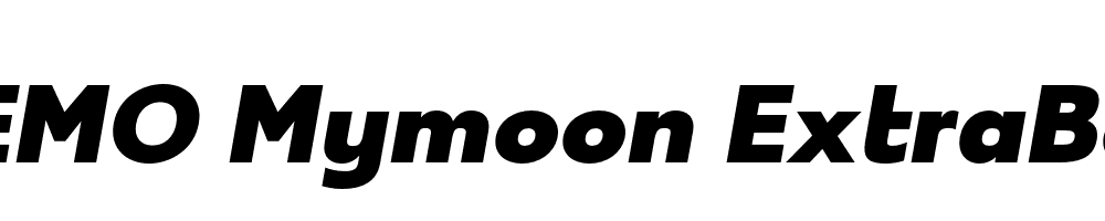  DEMO Mymoon ExtraBold Italic Regular