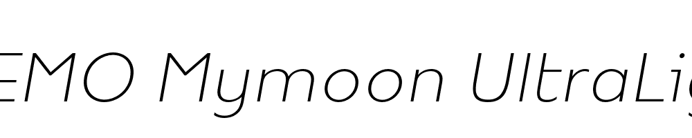  DEMO Mymoon UltraLight Italic Regular