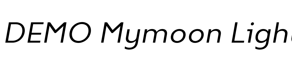  DEMO Mymoon Light Italic Regular