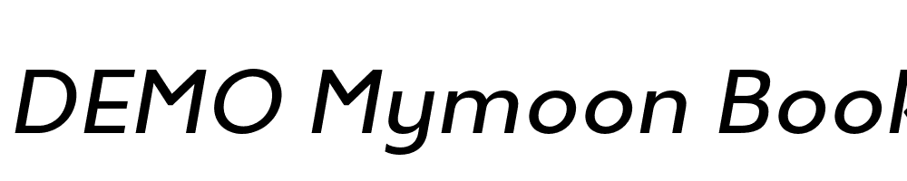  DEMO Mymoon Book Italic Regular