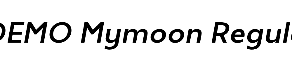  DEMO Mymoon Regular Italic Regular