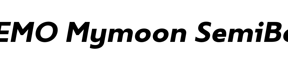  DEMO Mymoon SemiBold Italic Regular