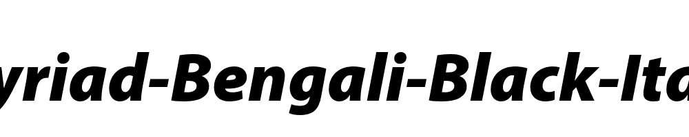 Myriad-Bengali-Black-Italic