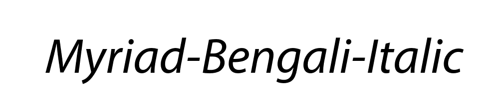 Myriad-Bengali-Italic