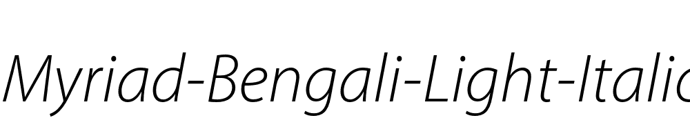 Myriad-Bengali-Light-Italic