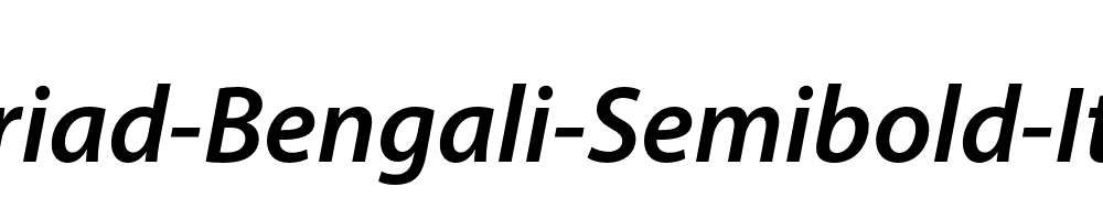 Myriad-Bengali-Semibold-Italic