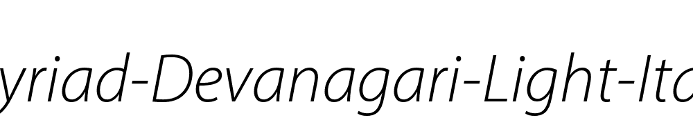 Myriad-Devanagari-Light-Italic