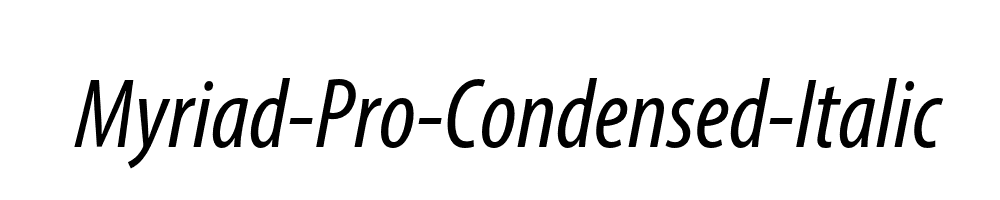 Myriad-Pro-Condensed-Italic