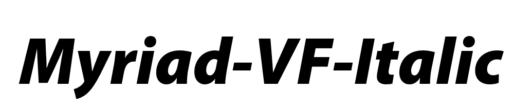 Myriad Vf Italic