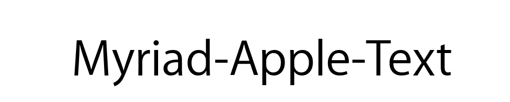 Myriad-Apple-Text