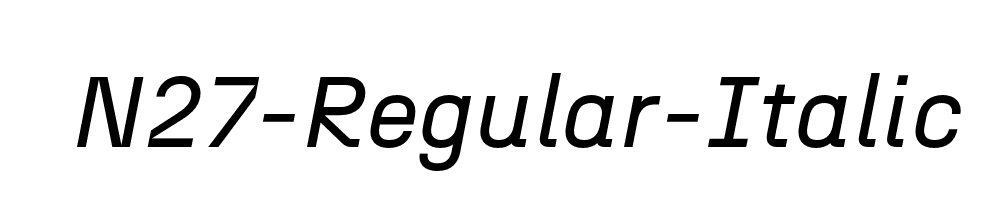 N27-Regular-Italic