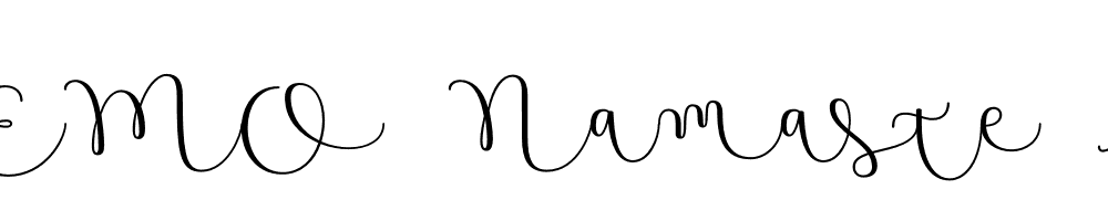  DEMO Namaste Script Pro Regular