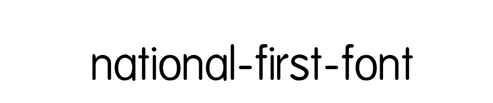 National First Font