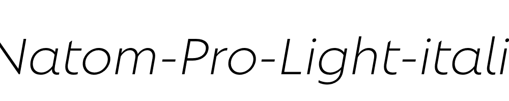 Natom-Pro-Light-italic