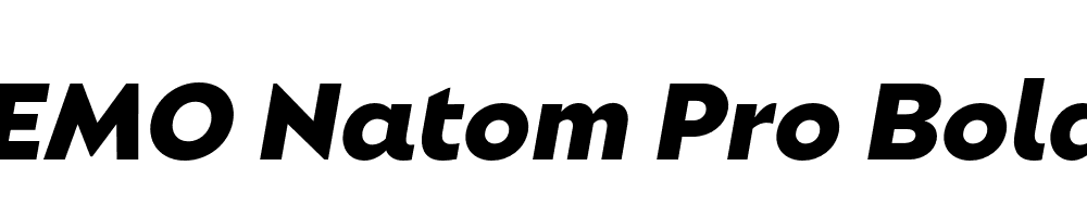 FSP DEMO Natom Pro Bold Italic