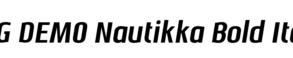  DEMO Nautikka Bold Italic Regular