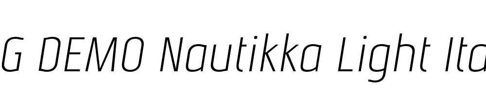  DEMO Nautikka Light Italic Regular