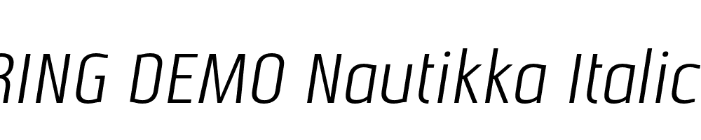  DEMO Nautikka Italic Regular