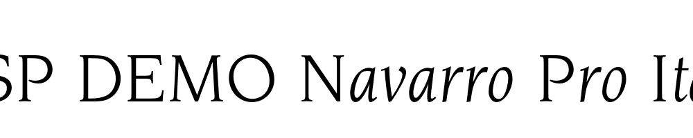 FSP DEMO Navarro Pro Italic