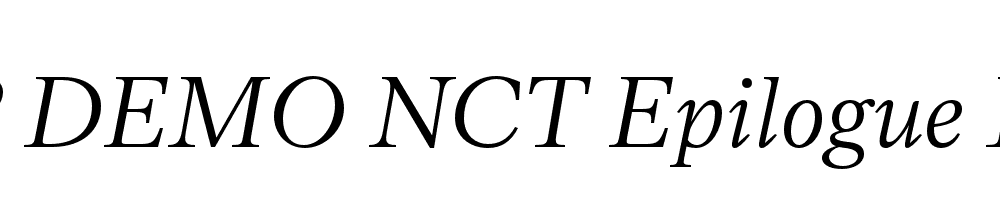 FSP DEMO NCT Epilogue Italic