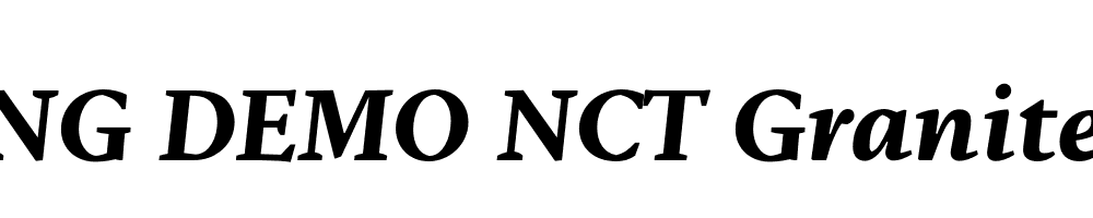  DEMO NCT Granite Bold Italic