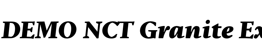  DEMO NCT Granite ExtraBold Italic