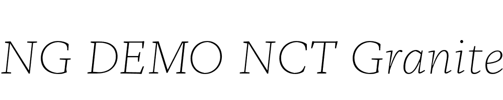  DEMO NCT Granite Thin Italic