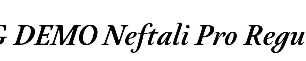  DEMO Neftali Pro Regular Book Italic