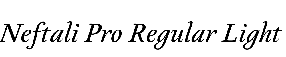  DEMO Neftali Pro Regular Light Bold Italic