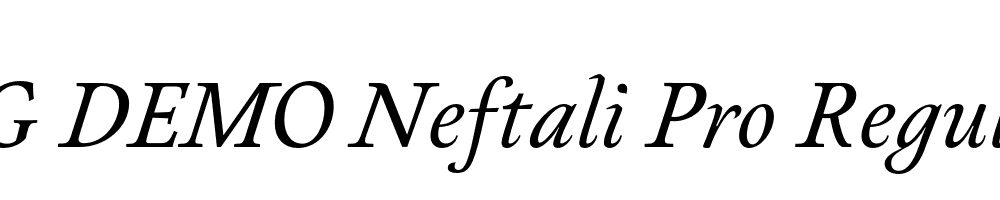  DEMO Neftali Pro Regular Light Italic